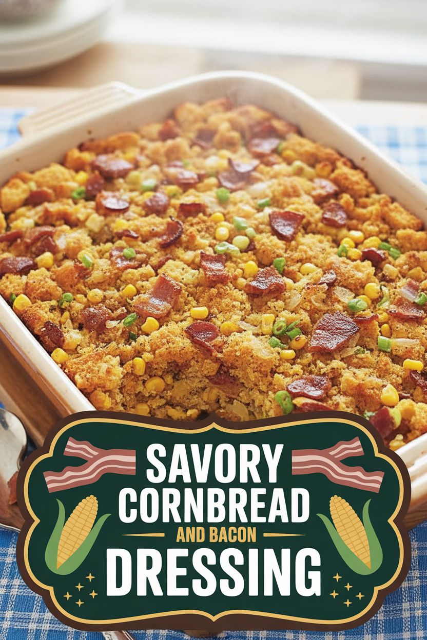 Savory Cornbread and Bacon Dressing