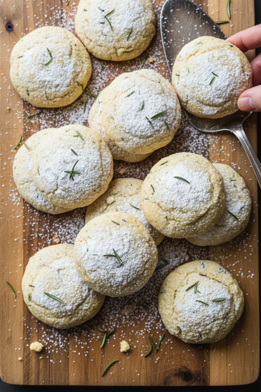 Savory Cornmeal and Olive Oil Shortbread