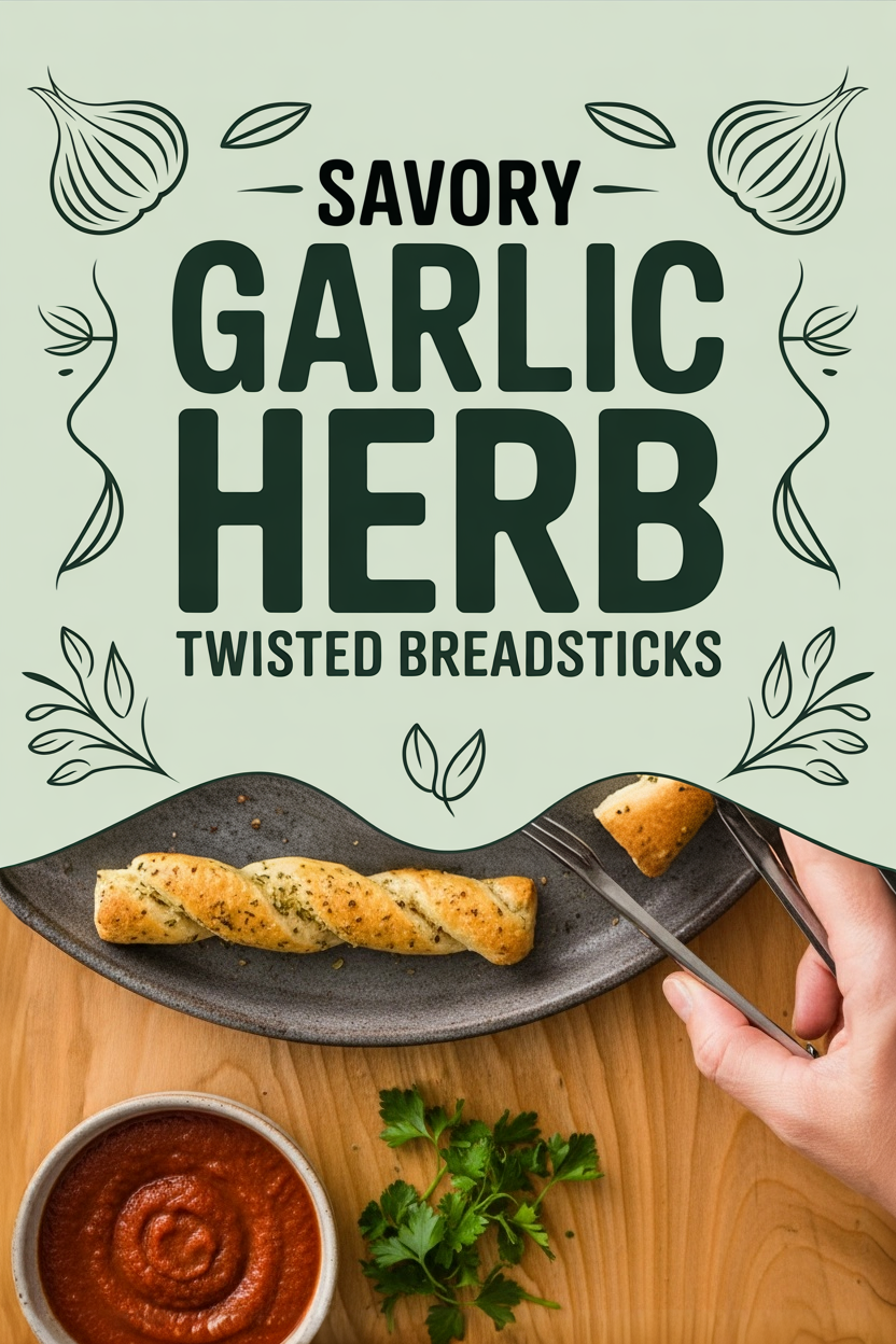 Savory Garlic Herb Twisted Breadsticks