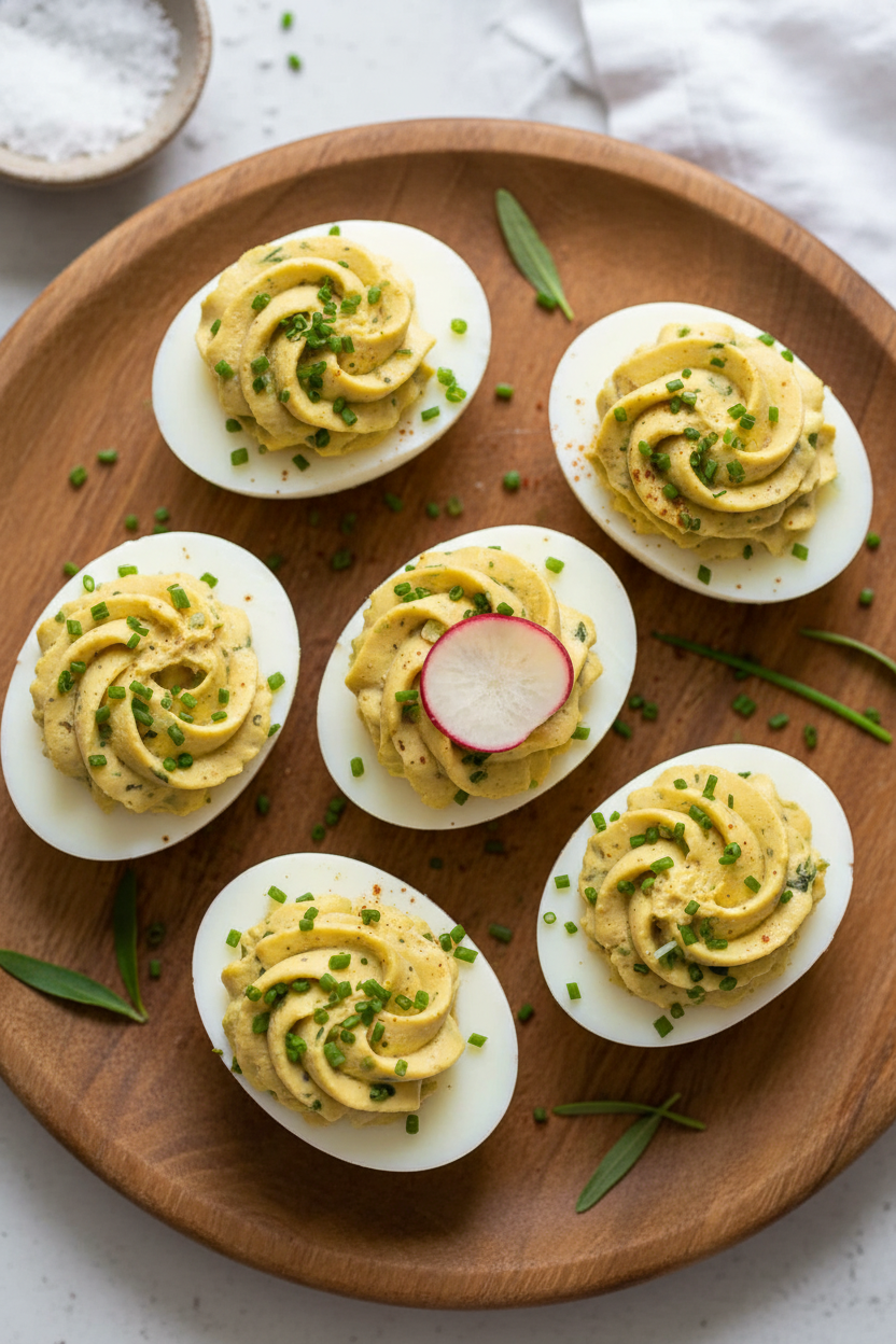 Savory Herb Infused Deviled Eggs