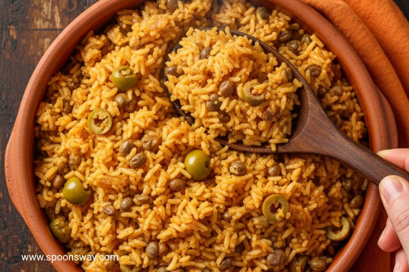 Savory Puerto Rican Rice and Pigeon Peas