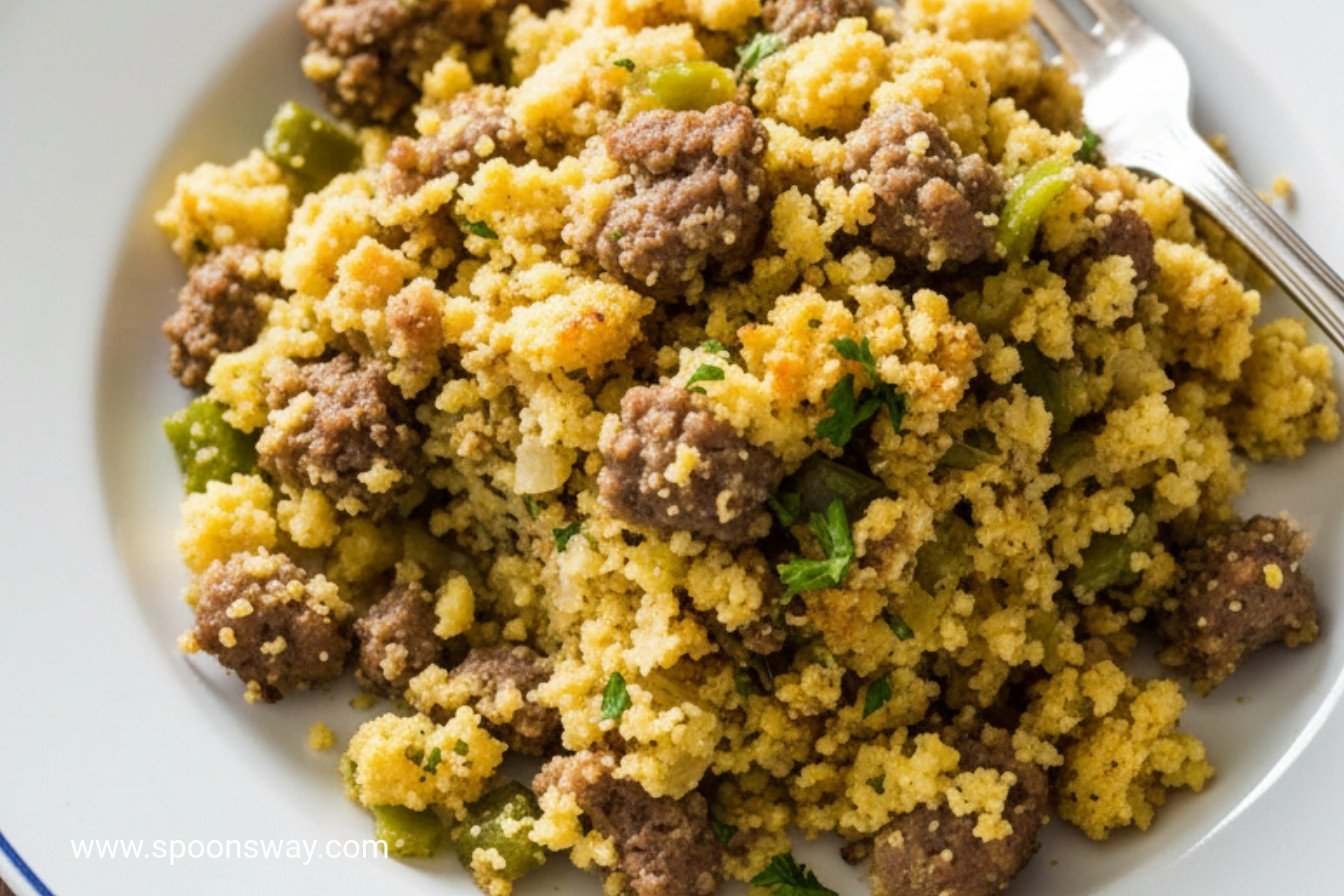 Savory Sausage and Herb Cornbread Stuffing