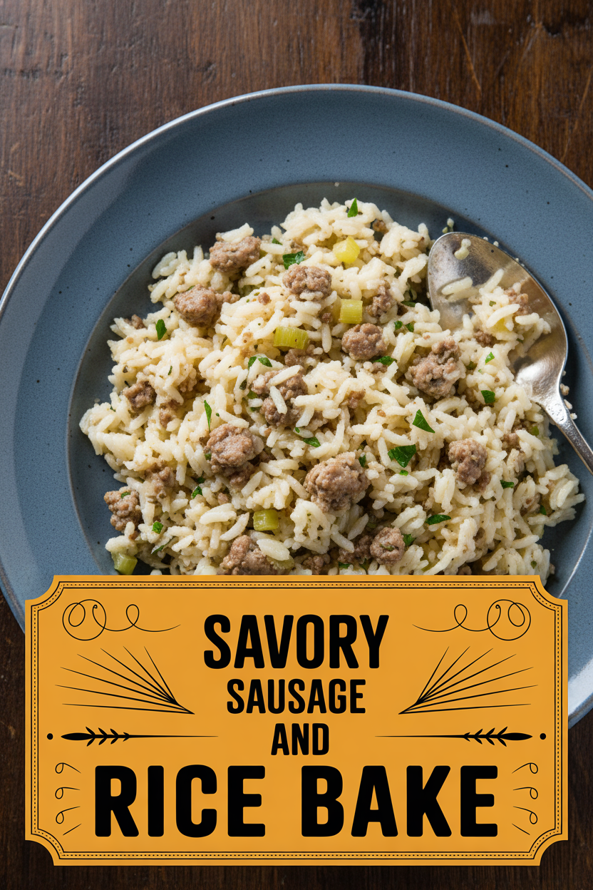 Savory Sausage and Rice Bake