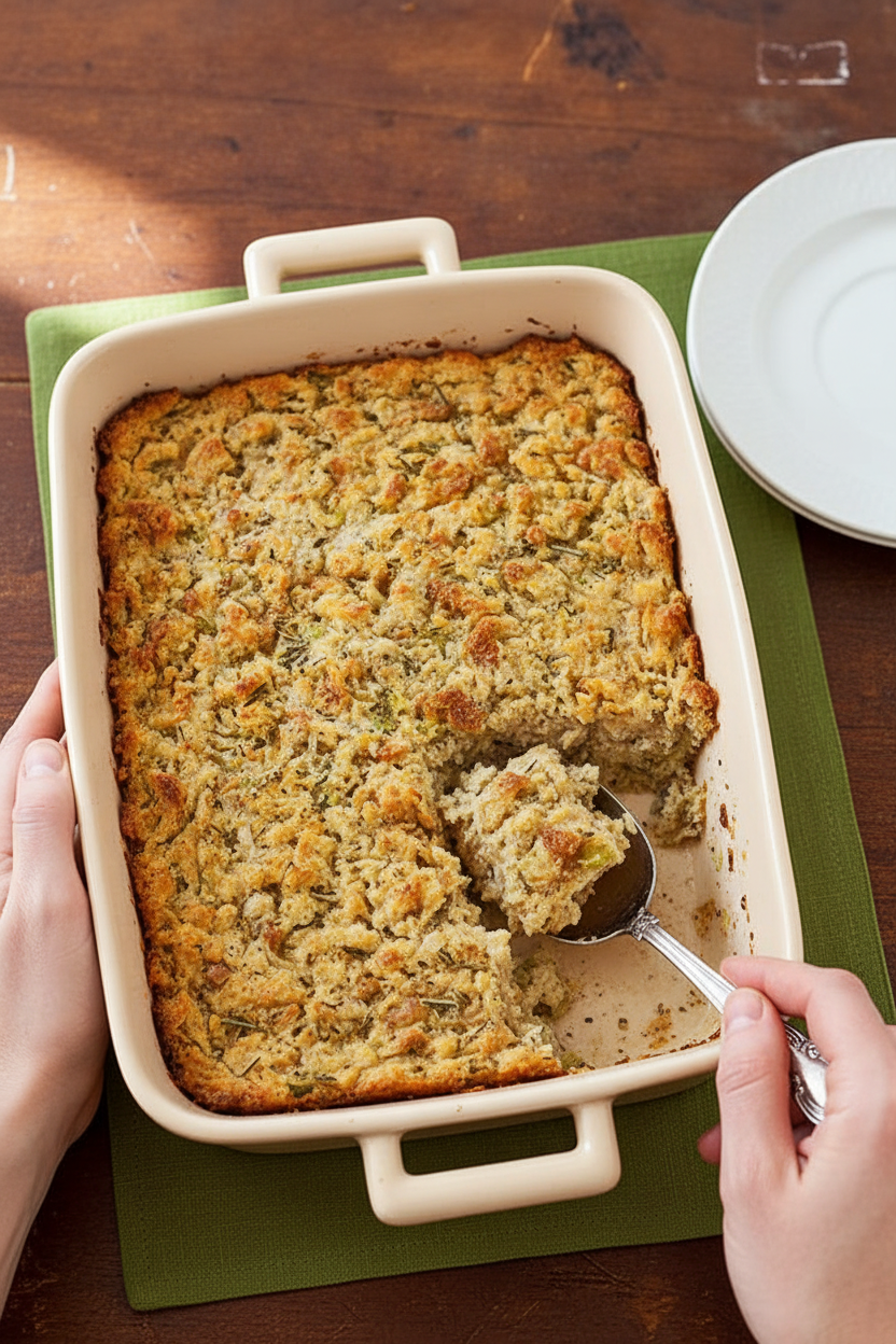 Savory Southern Biscuit and Herb Dressing