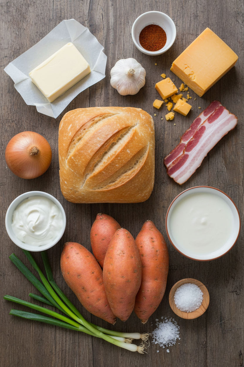 Savory Sweet Potato Bake with Crispy Bacon