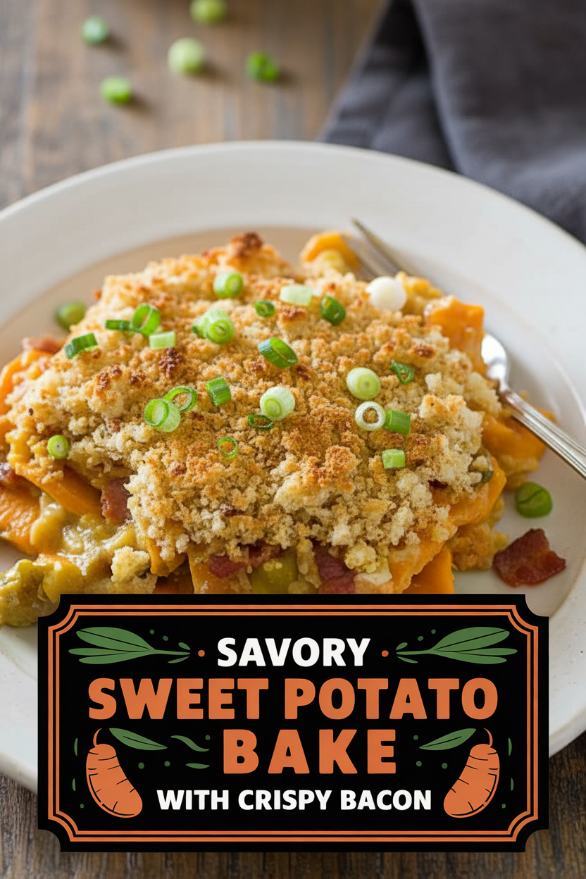 Savory Sweet Potato Bake with Crispy Bacon
