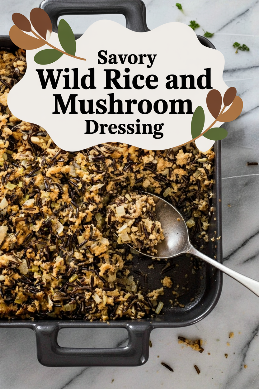 Savory Wild Rice and Mushroom Dressing