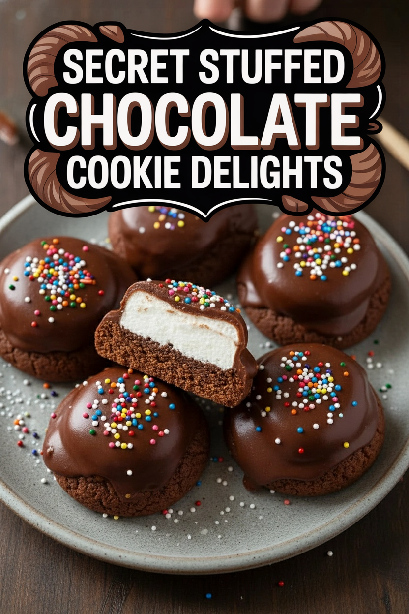 Secret Stuffed Chocolate Cookie Delights