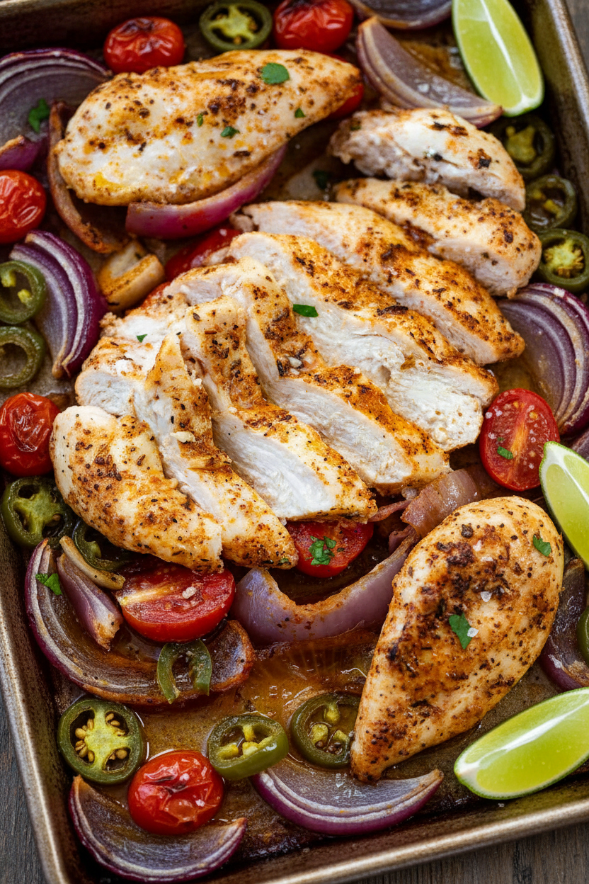 Sheet Pan Roasted Salsa Chicken Recipe