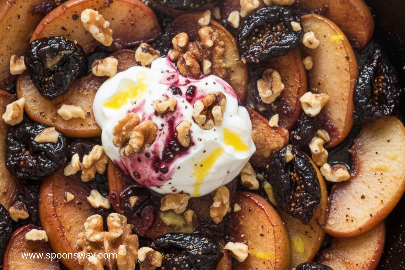 Skillet Roasted Apples with Figs and Walnuts
