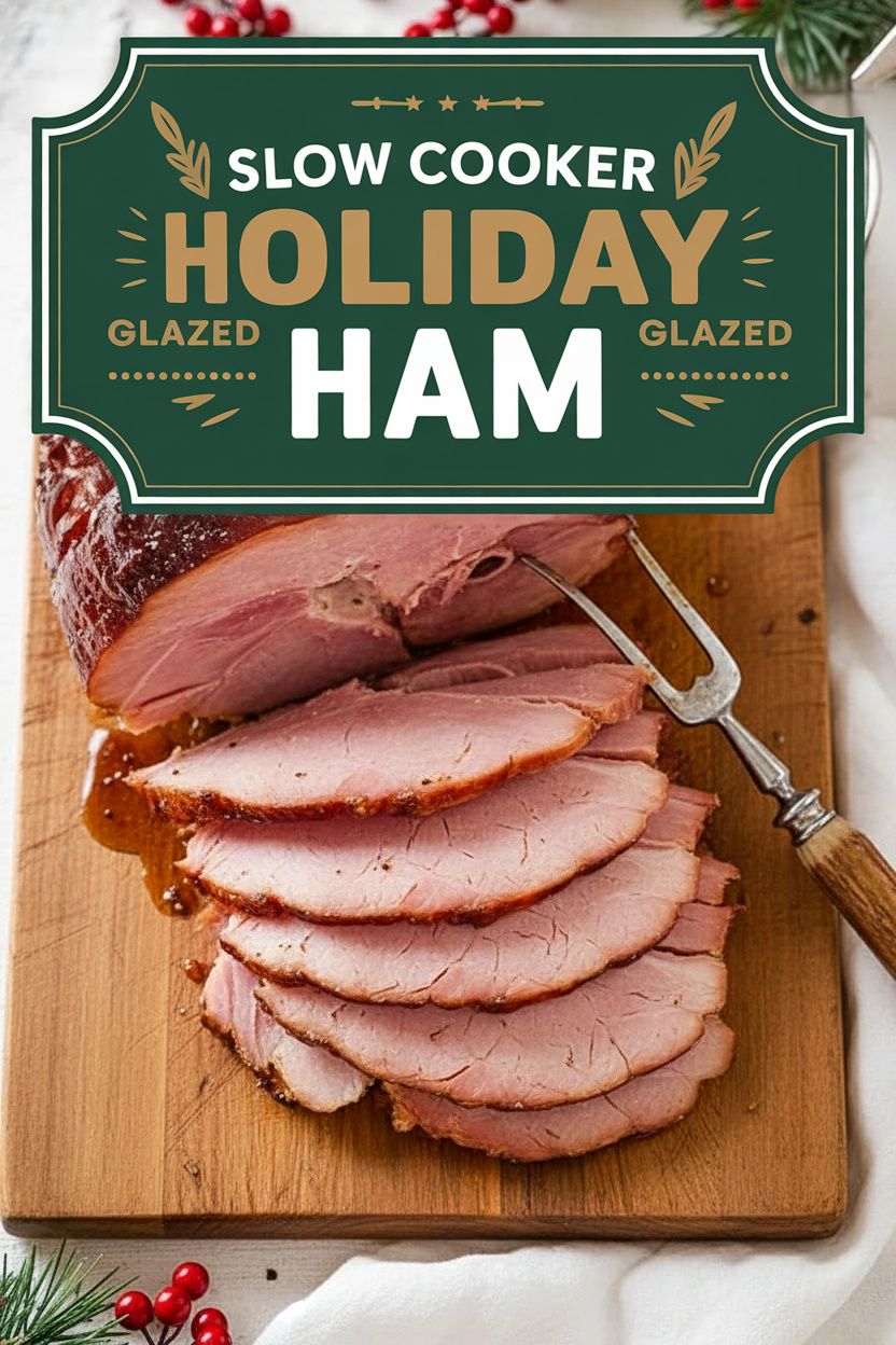 Slow Cooker Glazed Holiday Ham