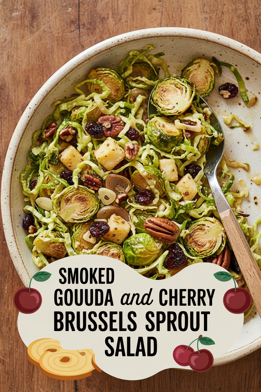 Smoked Gouda and Cherry Brussels Sprout Salad
