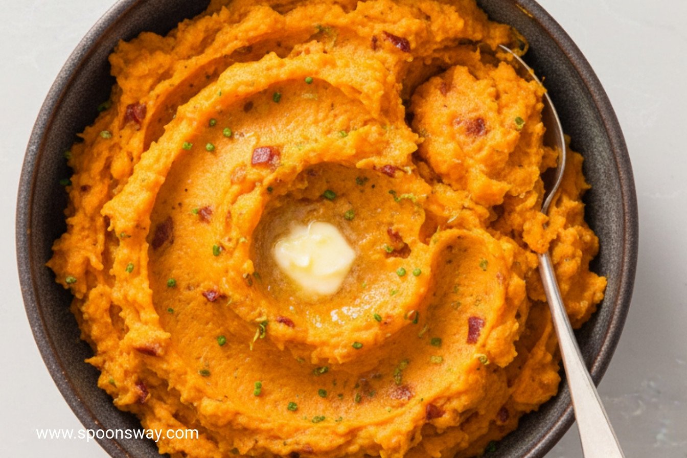 Smoky Chipotle Lime Mashed Sweet Potatoes