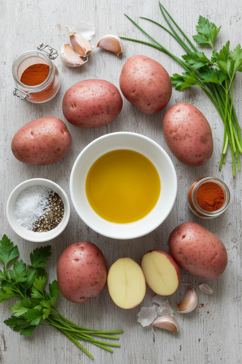Smoky Garlic Crushed Potatoes