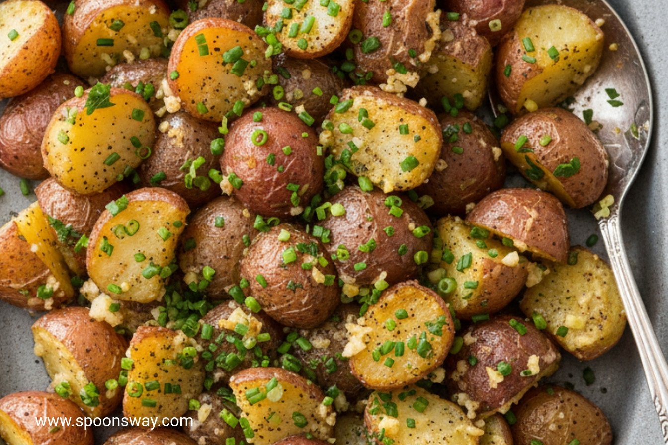 Smoky Garlic Crushed Potatoes