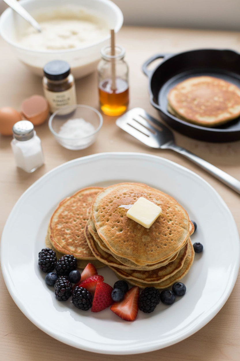 Sourdough Buckwheat Pancakes Healthy Breakfast Recipe