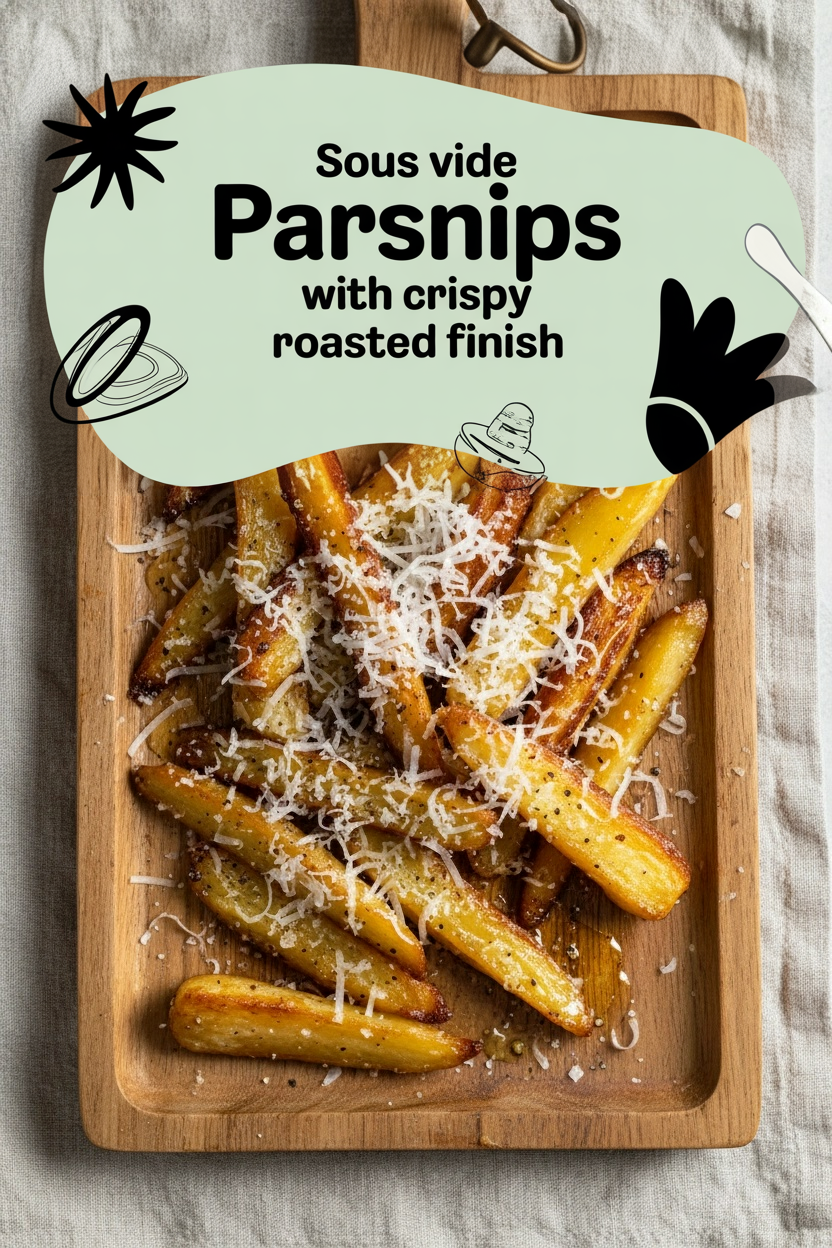 Sous Vide Parsnips with Crispy Roasted Finish