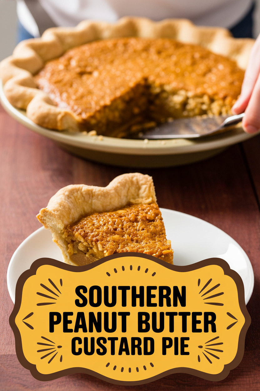 Southern Peanut Butter Custard Pie