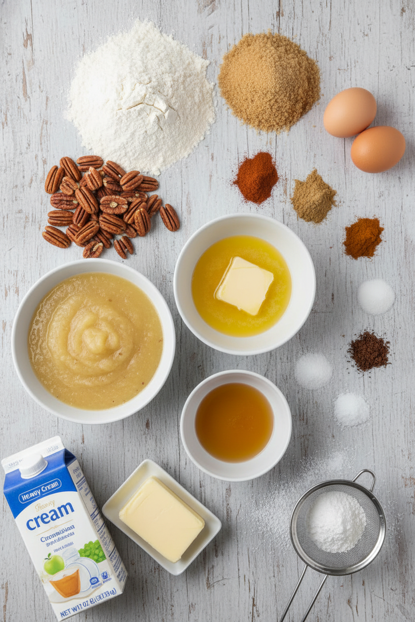 Spiced Apple Cake with Brown Sugar Glaze