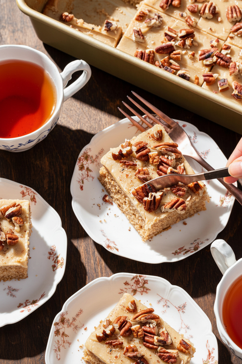 Spiced Apple Cake with Brown Sugar Glaze