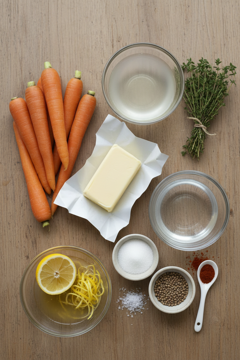Spiced Carrot Soup with Browned Coriander Butter