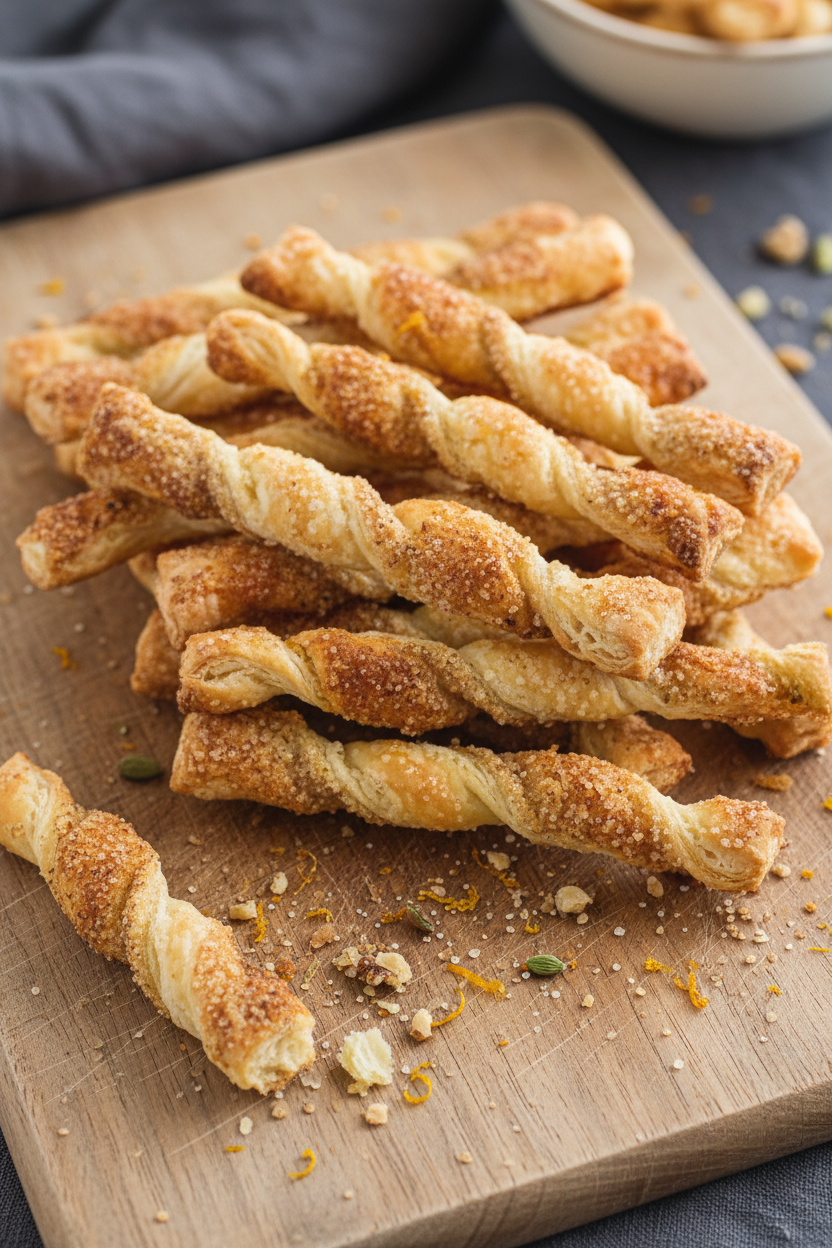 Spiced Orange Cardamom Pastry Twists