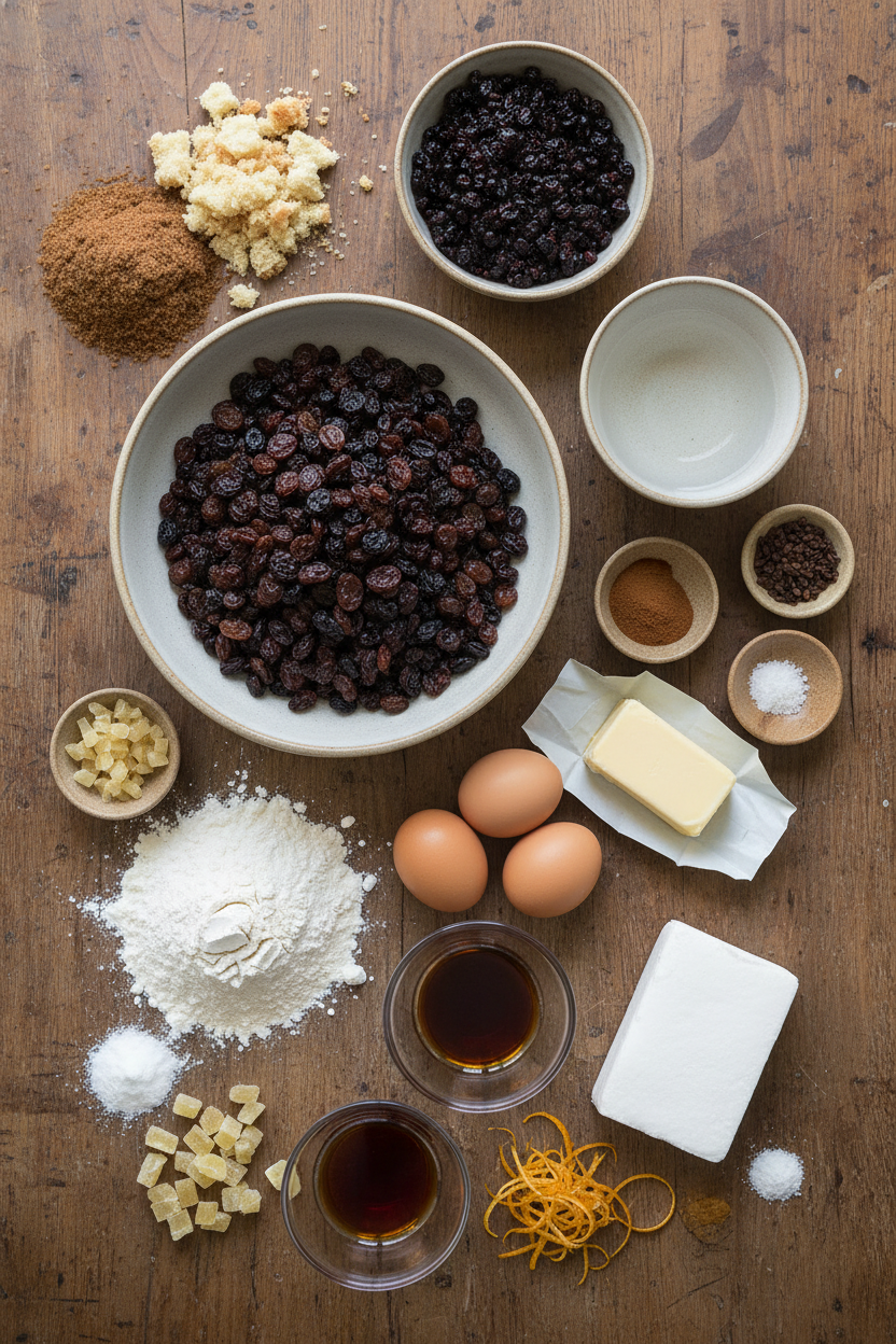 Spiced Orange Mascarpone Plum Pudding