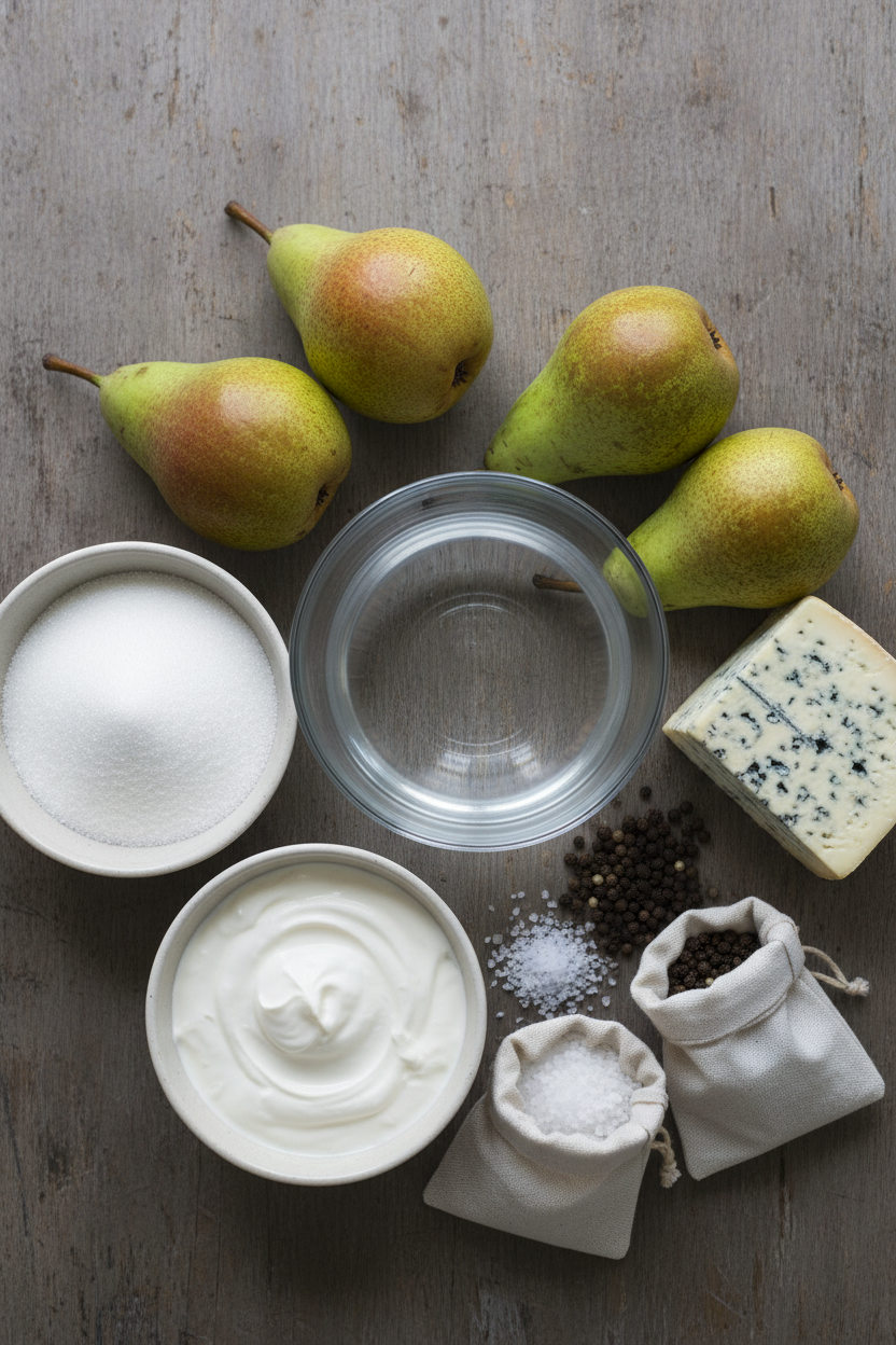 Spiced Pear Blue Cheese and Black Pepper Caramel