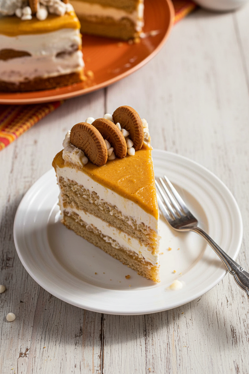 Spiced Pumpkin Ice Cream Layer Cake