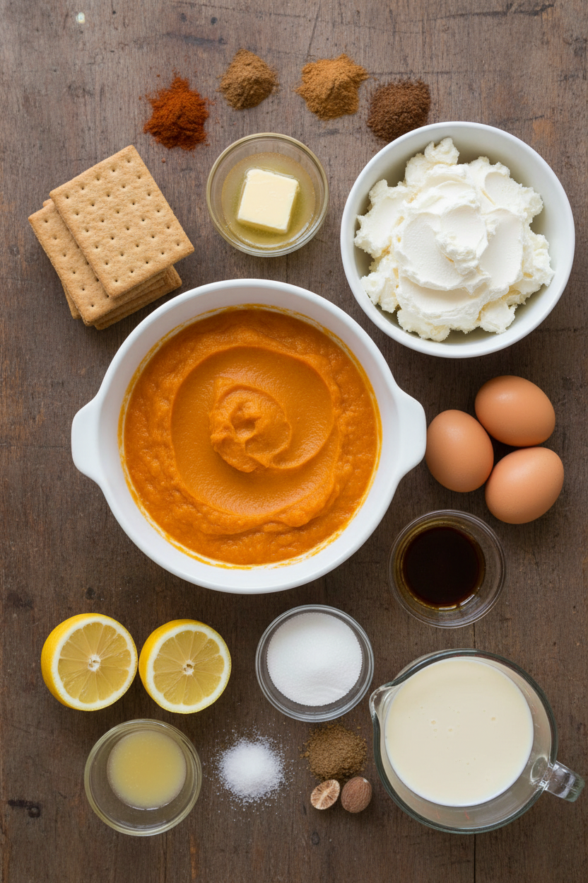 Spiced Pumpkin Swirl Cheesecake