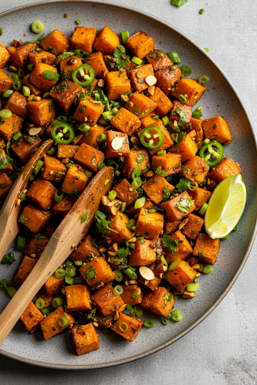 Spiced Sweet Potato Salad with Smoked Paprika and Almonds
