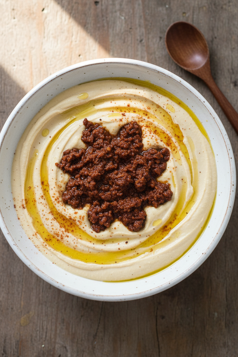 Spiced Walnut Hummus with Ultra Creamy Texture