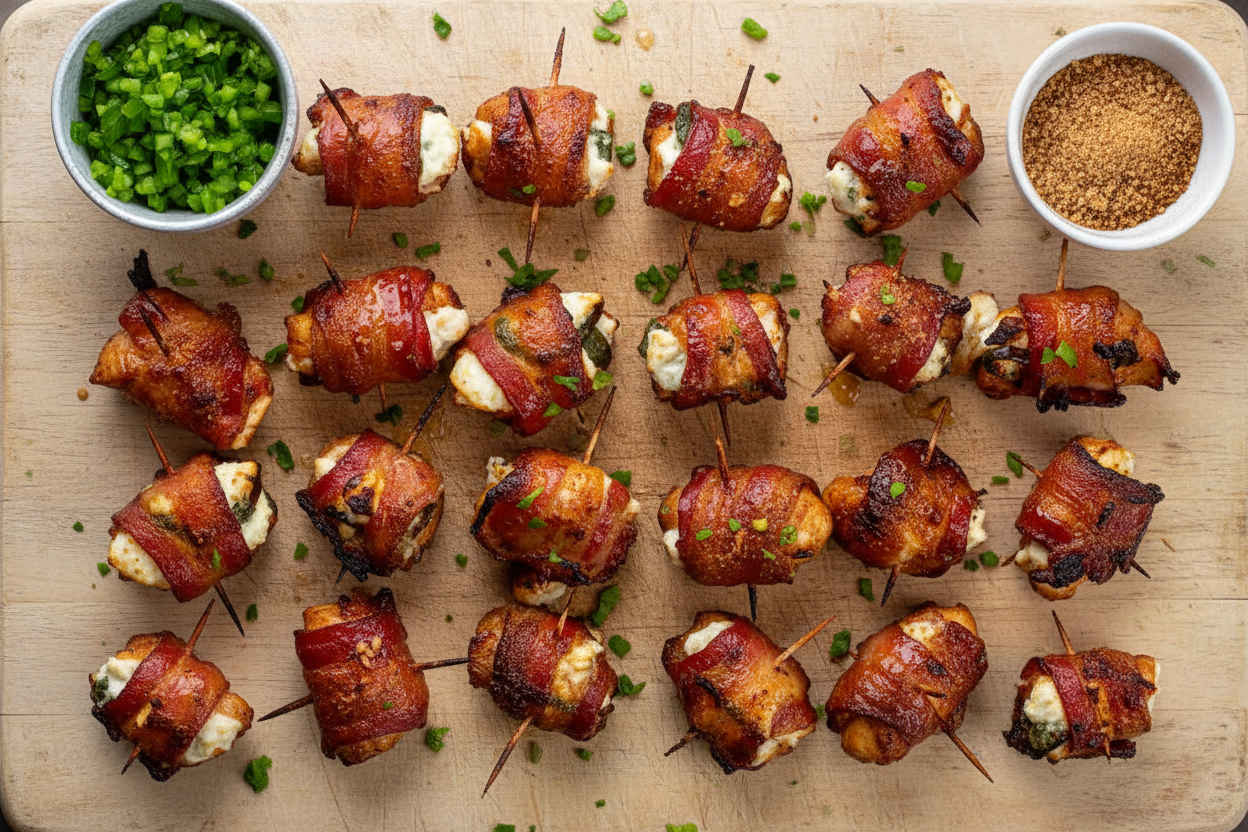 Spicy Chicken Jalapeno Popper Bites