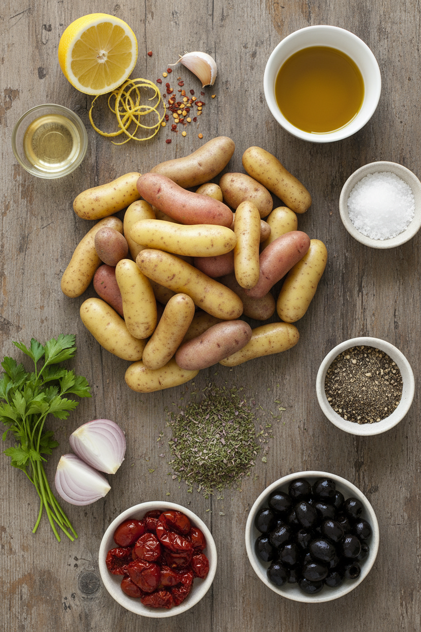 Sun Dried Tomato Fingerling Potato Salad