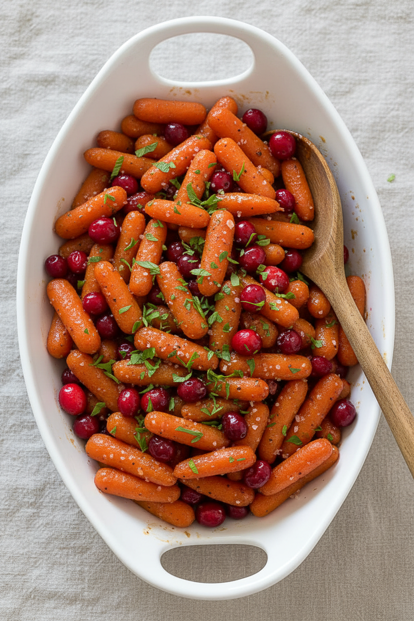 Sweet Glazed Carrots with Cranberry