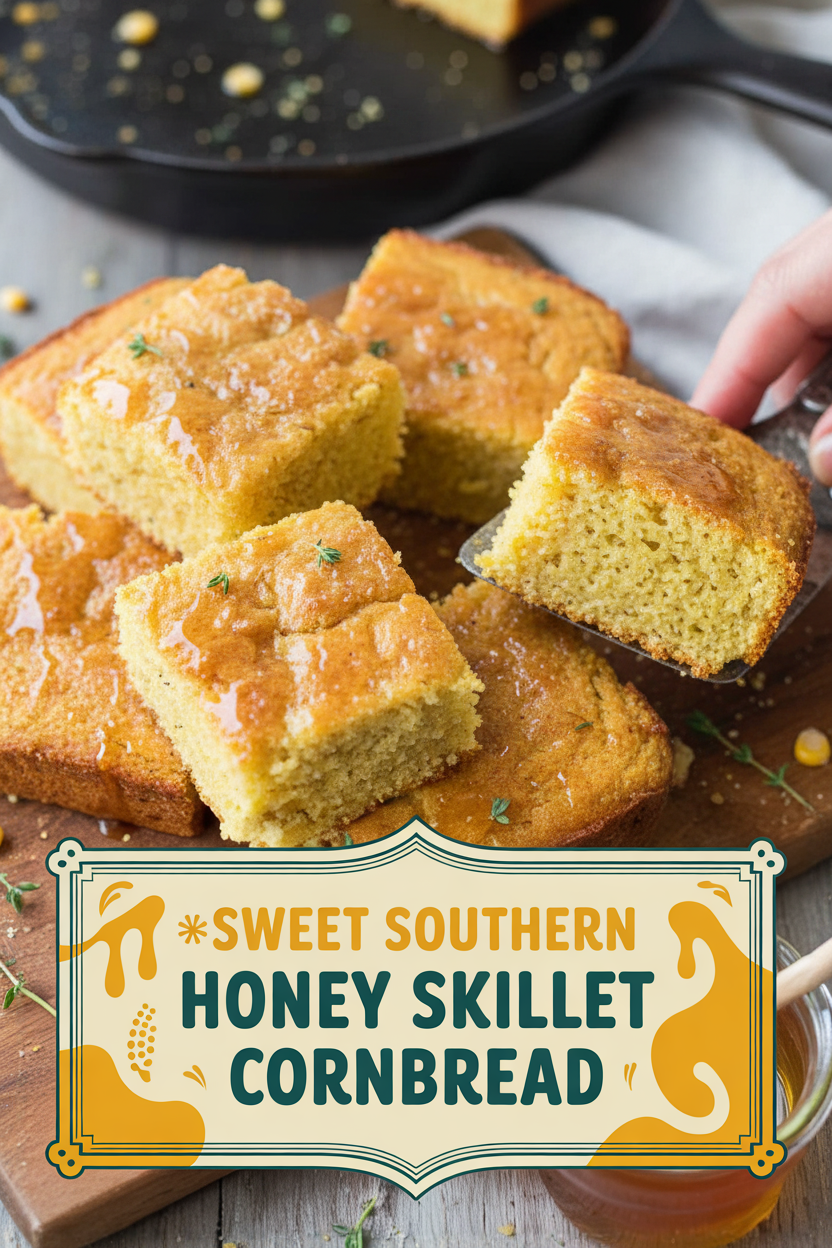 Sweet Southern Honey Skillet Cornbread