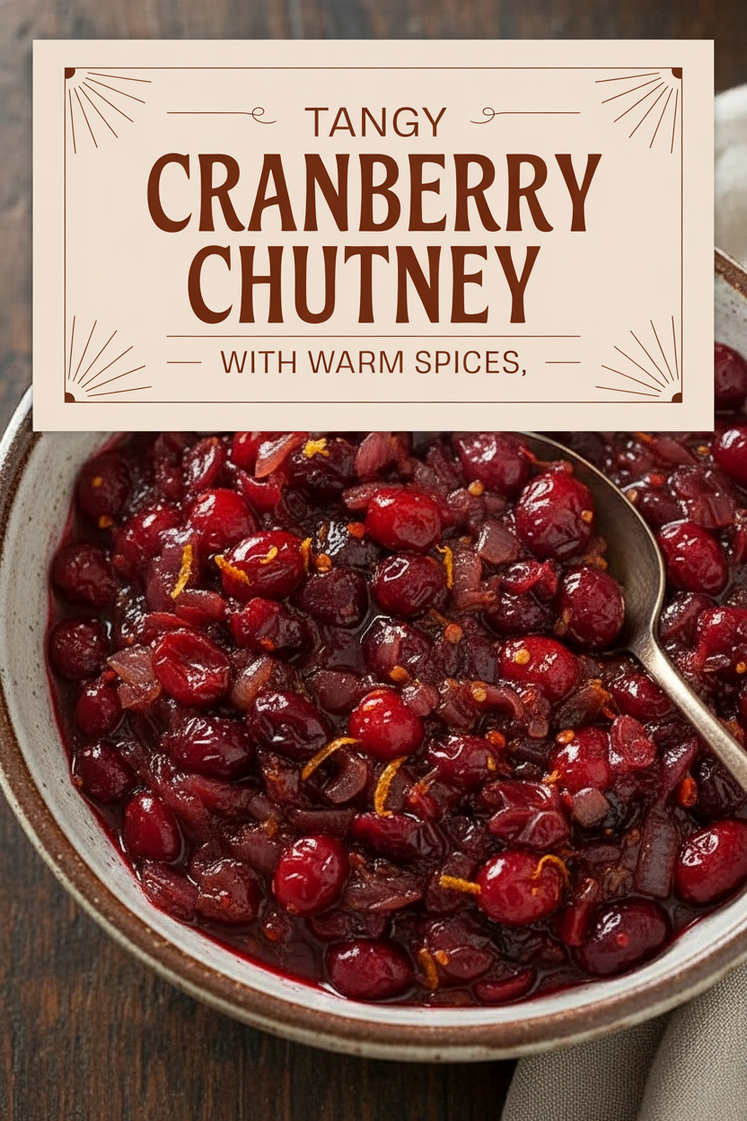 Tangy Cranberry Chutney with Warm Spices