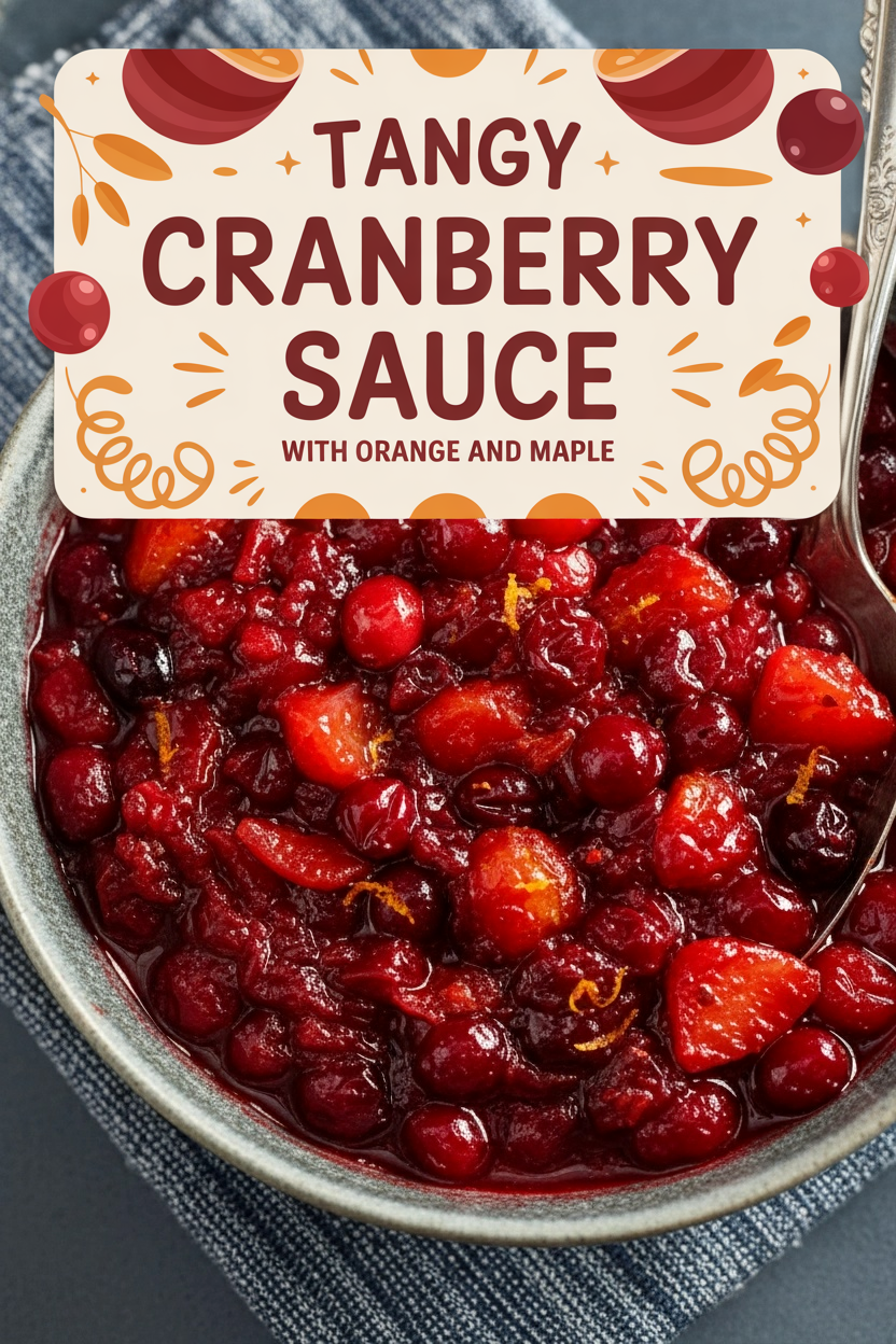 Tangy Cranberry Sauce with Orange and Maple