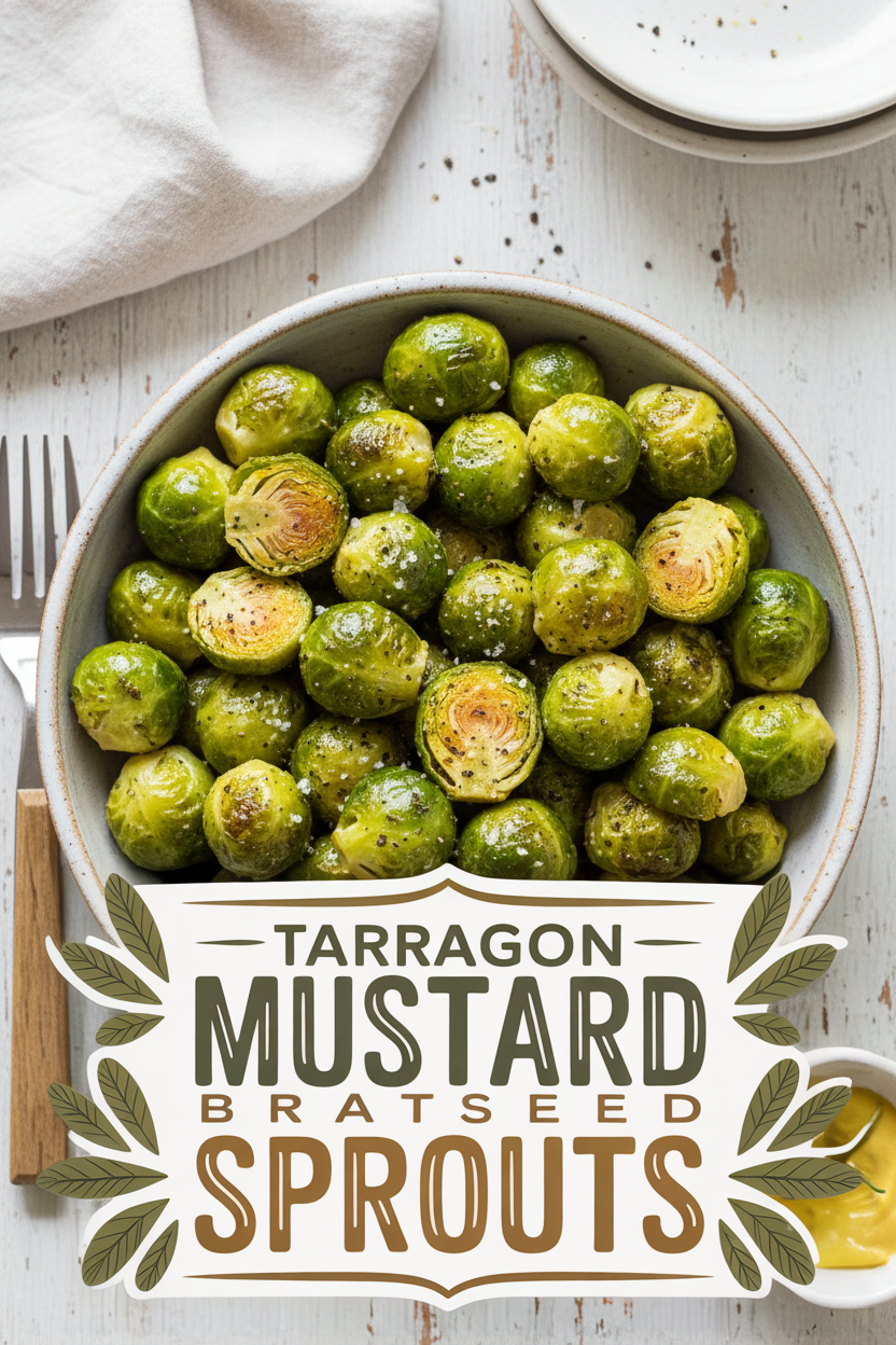 Tarragon Mustard Butter Braised Sprouts