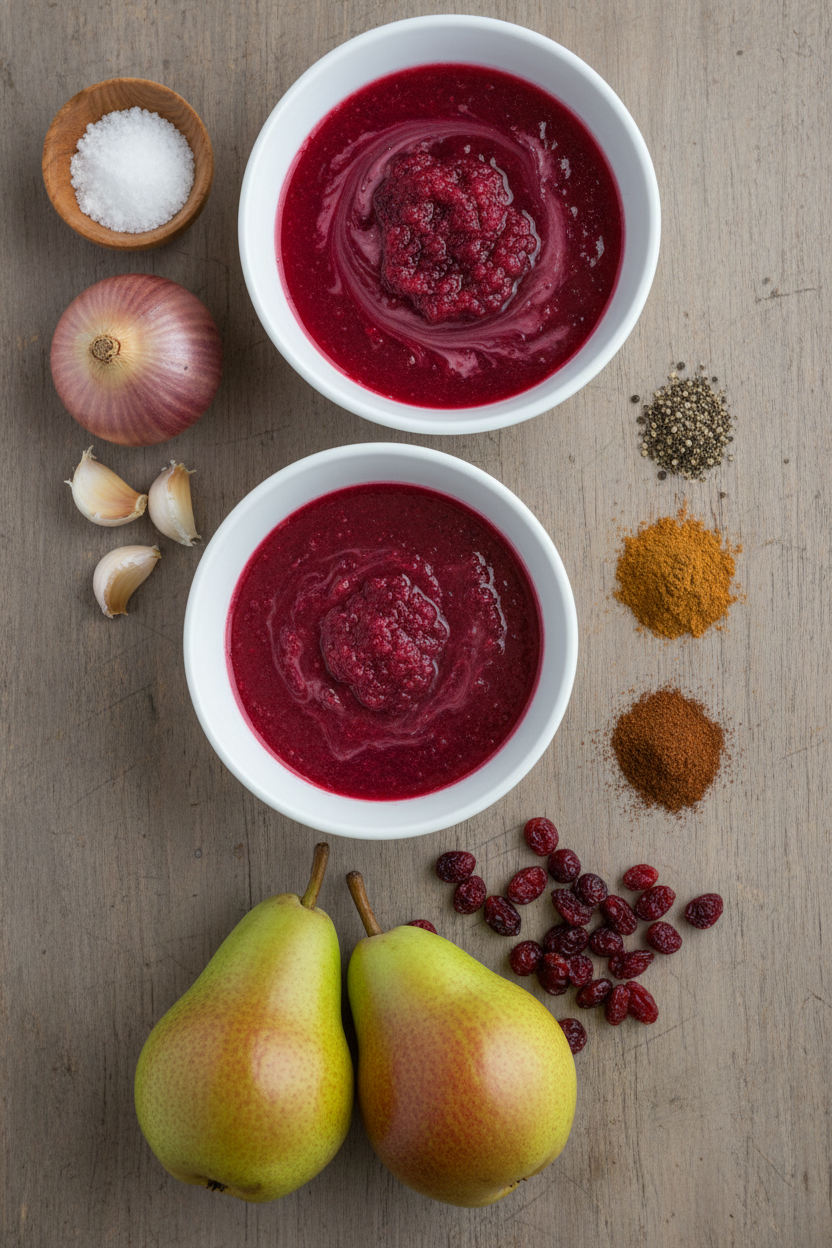 Tart Pear and Cranberry Chutney