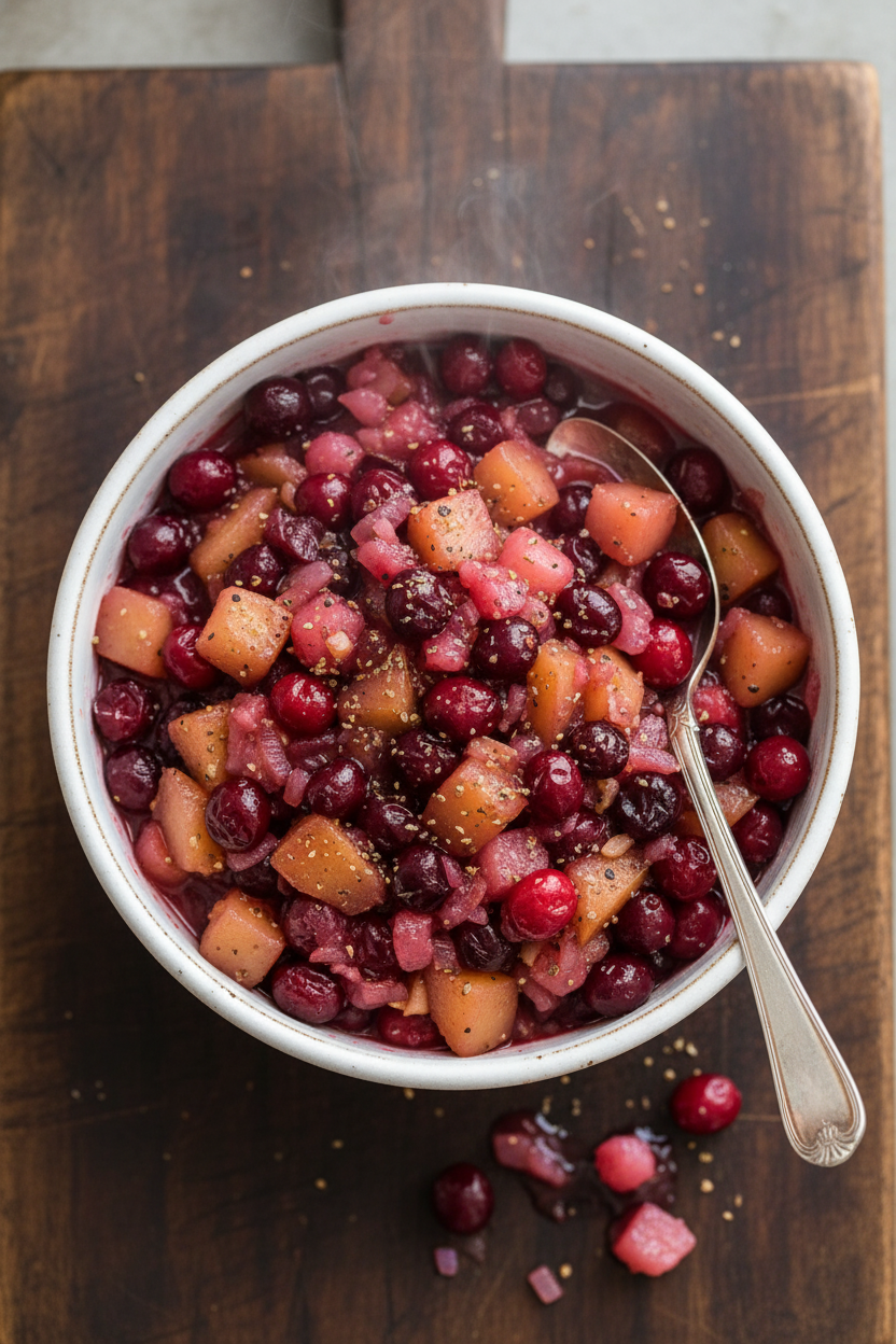 Tart Pear and Cranberry Chutney