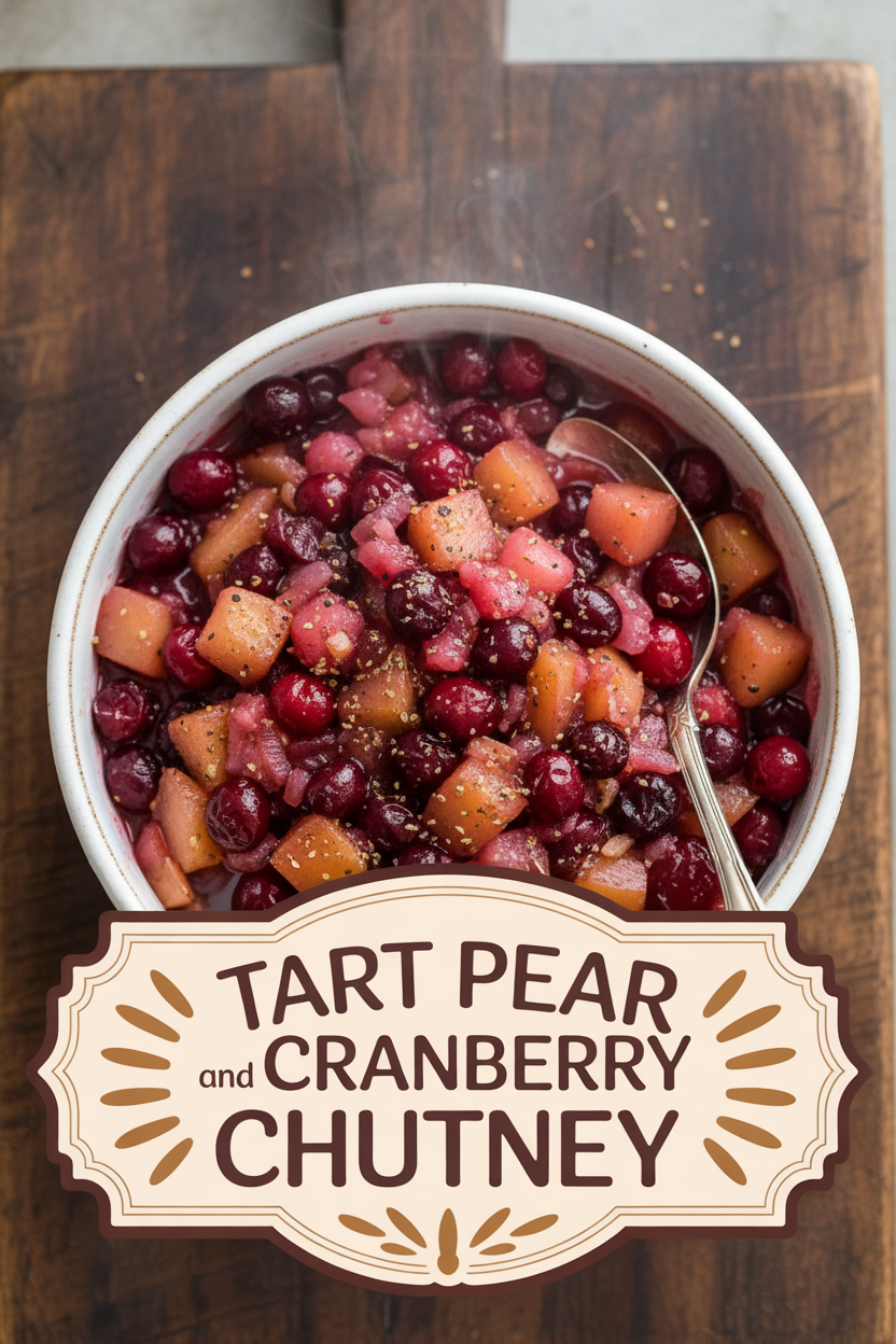 Tart Pear and Cranberry Chutney