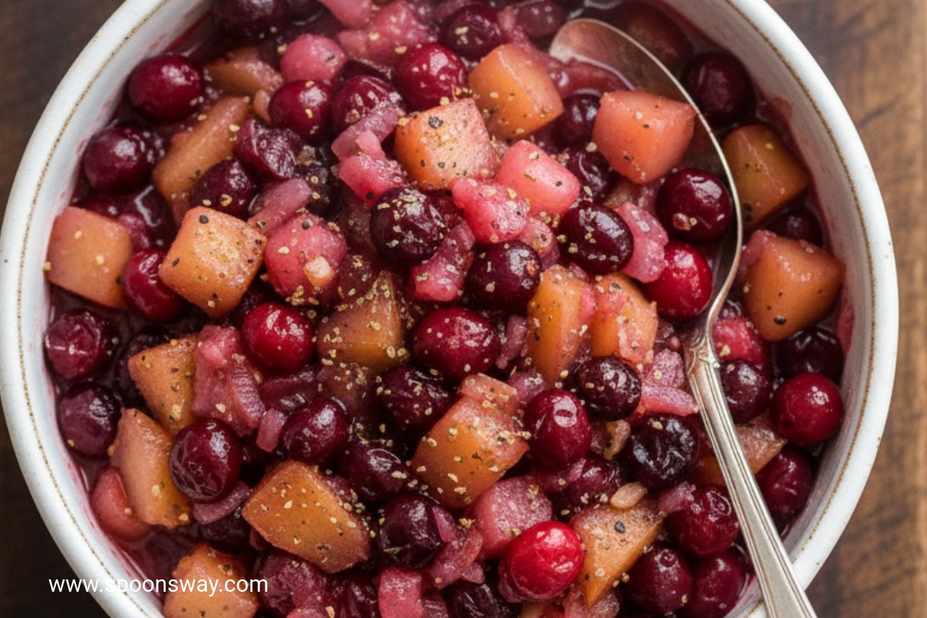 Tart Pear and Cranberry Chutney