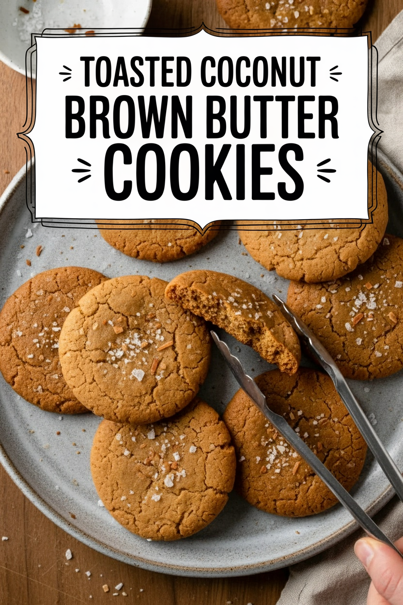 Toasted Coconut Brown Butter Cookies