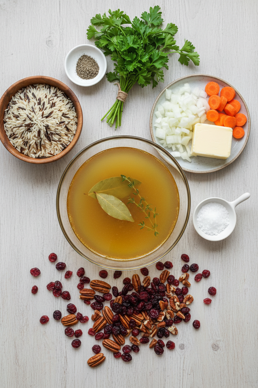 Toasted Pecan and Cranberry Wild Rice Pilaf