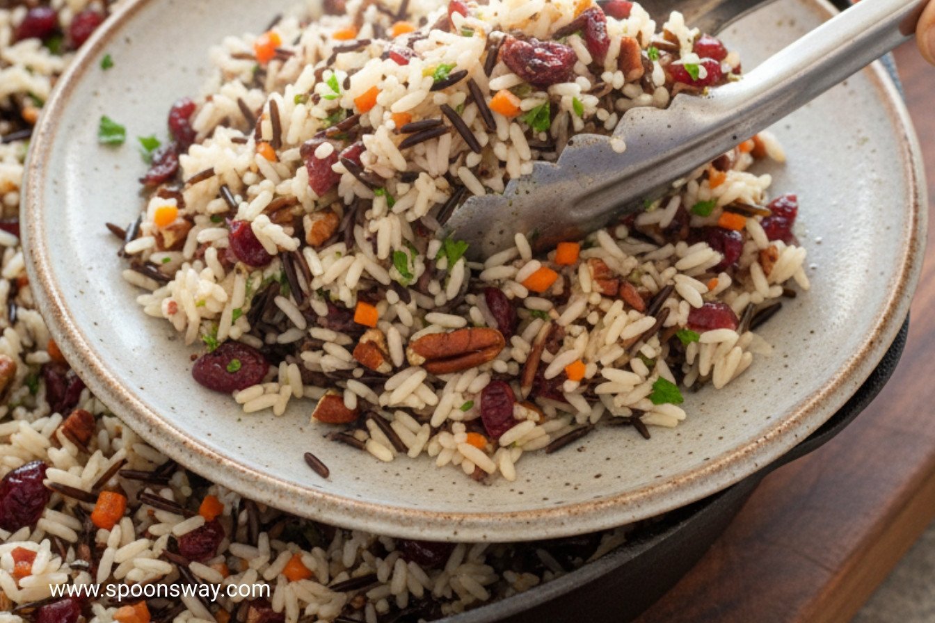Toasted Pecan and Cranberry Wild Rice Pilaf