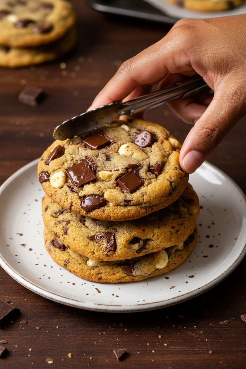 Triple Chocolate Chunk Cookie Perfection