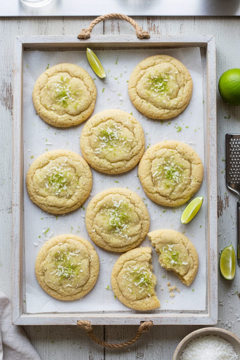 Tropical Lime Coconut Sugar Cookies