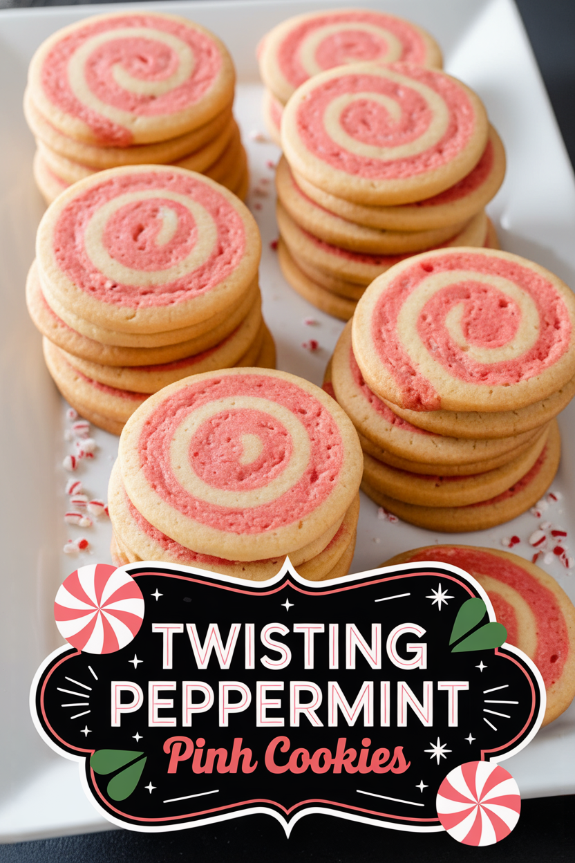 Twisting Peppermint Pinwheel Cookies