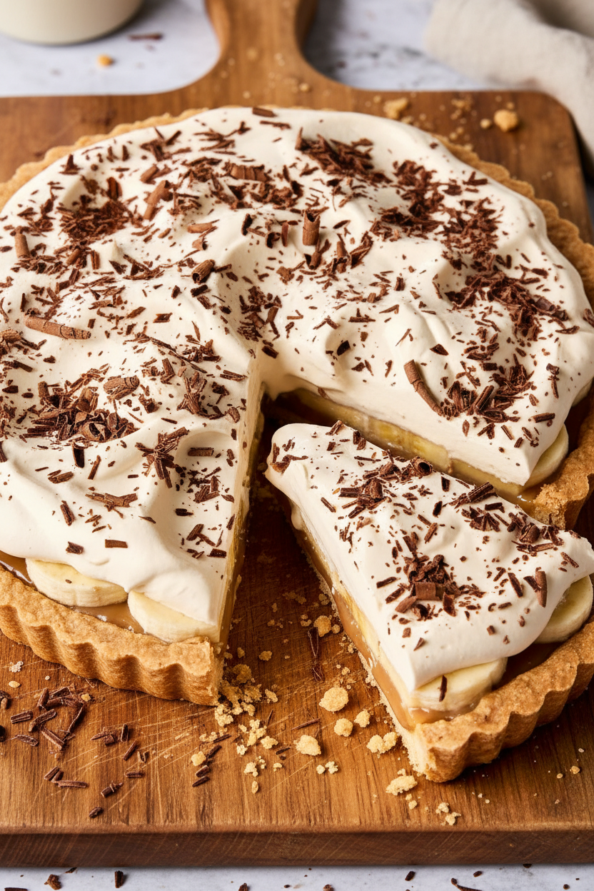 Ultimate Caramel Banana Cream Pie